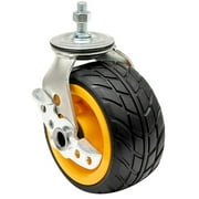 RockNRoller RCSTR6X3 6x3 Ground Glider Wide Caster With Brake Upgrade for R14 Carts 2-Pack