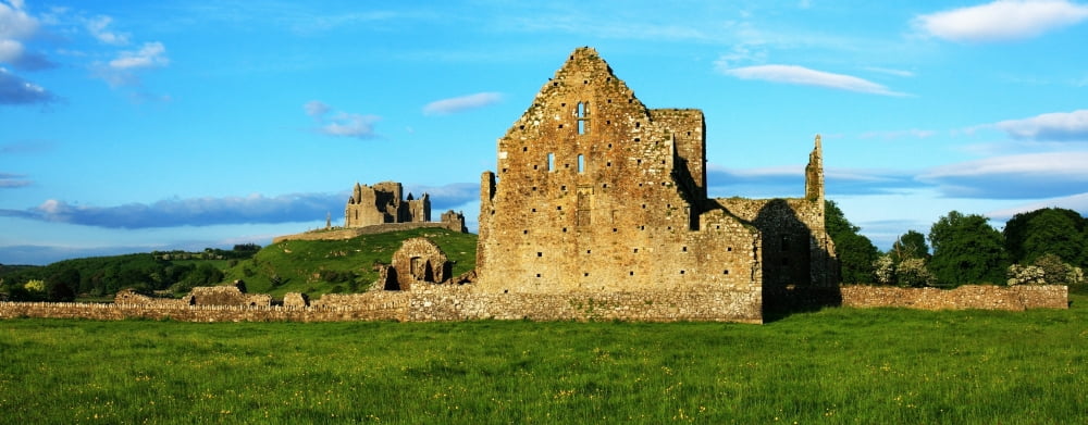 Rock Of Cashel Hore Abbey Cashel County Tipperary Ireland Canvas Art - Peter Zoeller Design Pics (44 x 18)