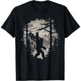 thumbnail image 1 of Rock On Bigfoot Sasquatch Loves Rock And Roll Mountain Trees Unisex T-Shirt for Men Women Kids Toddler,Black Color,Size L, 1 of 5
