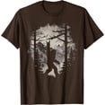 thumbnail image 1 of Rock On Bigfoot Sasquatch Loves Rock And Roll Mountain Trees Unisex T-Shirt for Men Women Kids Toddler,Dark Chocolate Color,Size XL, 1 of 5