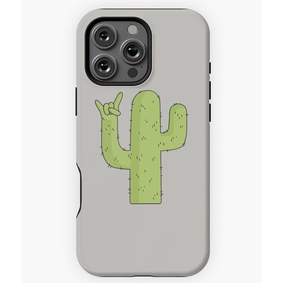 Rock On Cactus Funny Desert Plant Phone Case for iPhone 16 15 14 13 12 11 Pro Max