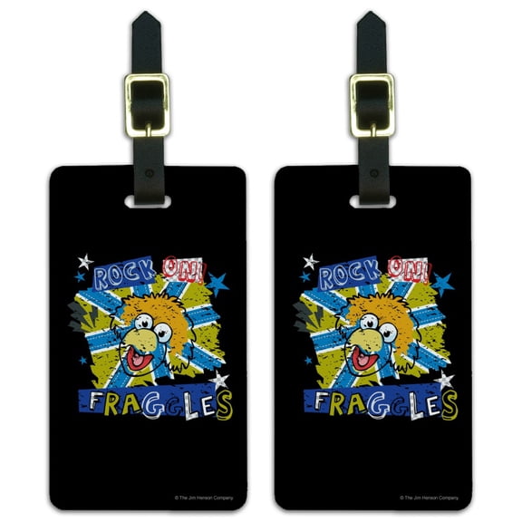 Rock On Fraggles! Fraggle Rock Luggage ID Tags Suitcase Carry-On Cards - Set of 2