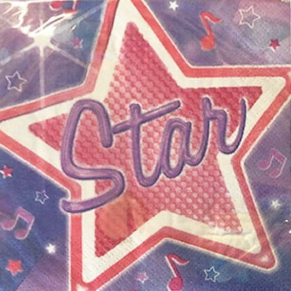 Rock On Girl 'You're a Star' Small Napkins, 16 Count