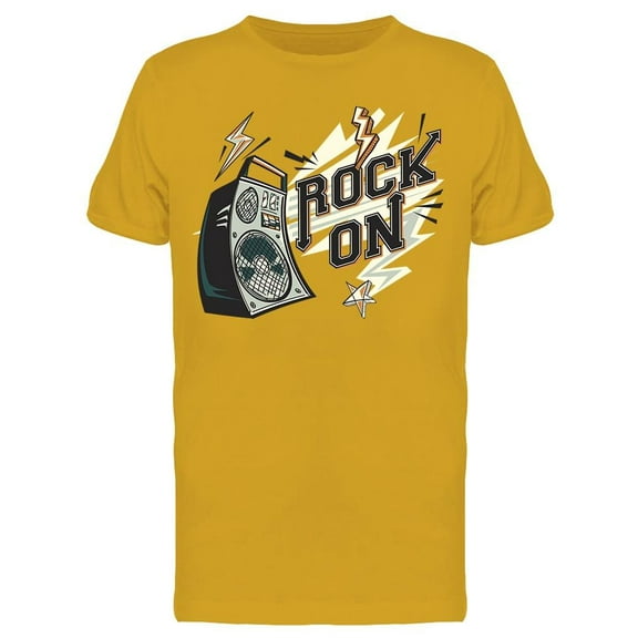 Rock On Loudspeaker T-Shirt Men -Image by Shutterstock, Male XX-Large
