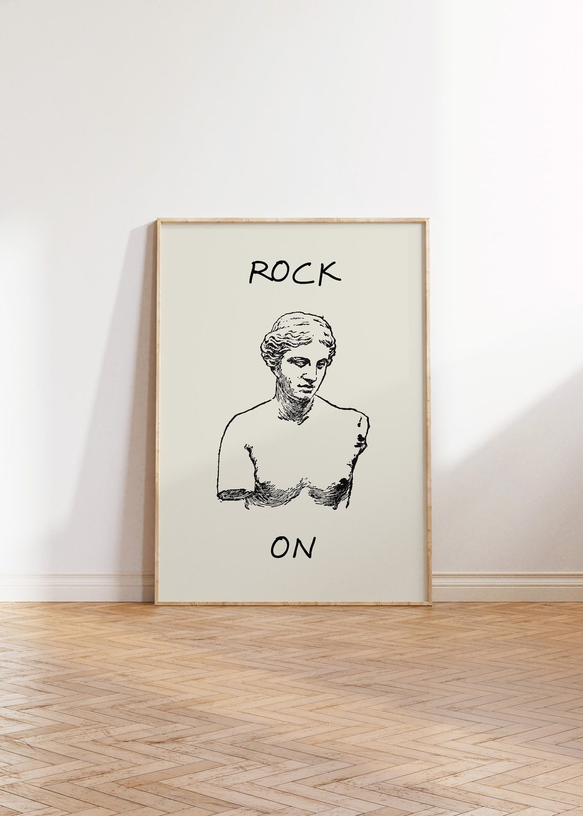Rock On Print Funny History Teacher Gift Greek Statue Poster Classroom ...