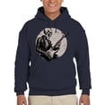 thumbnail image 1 of Rock On Skeleton Guitar Tee Hoodie Men's, 1 of 4