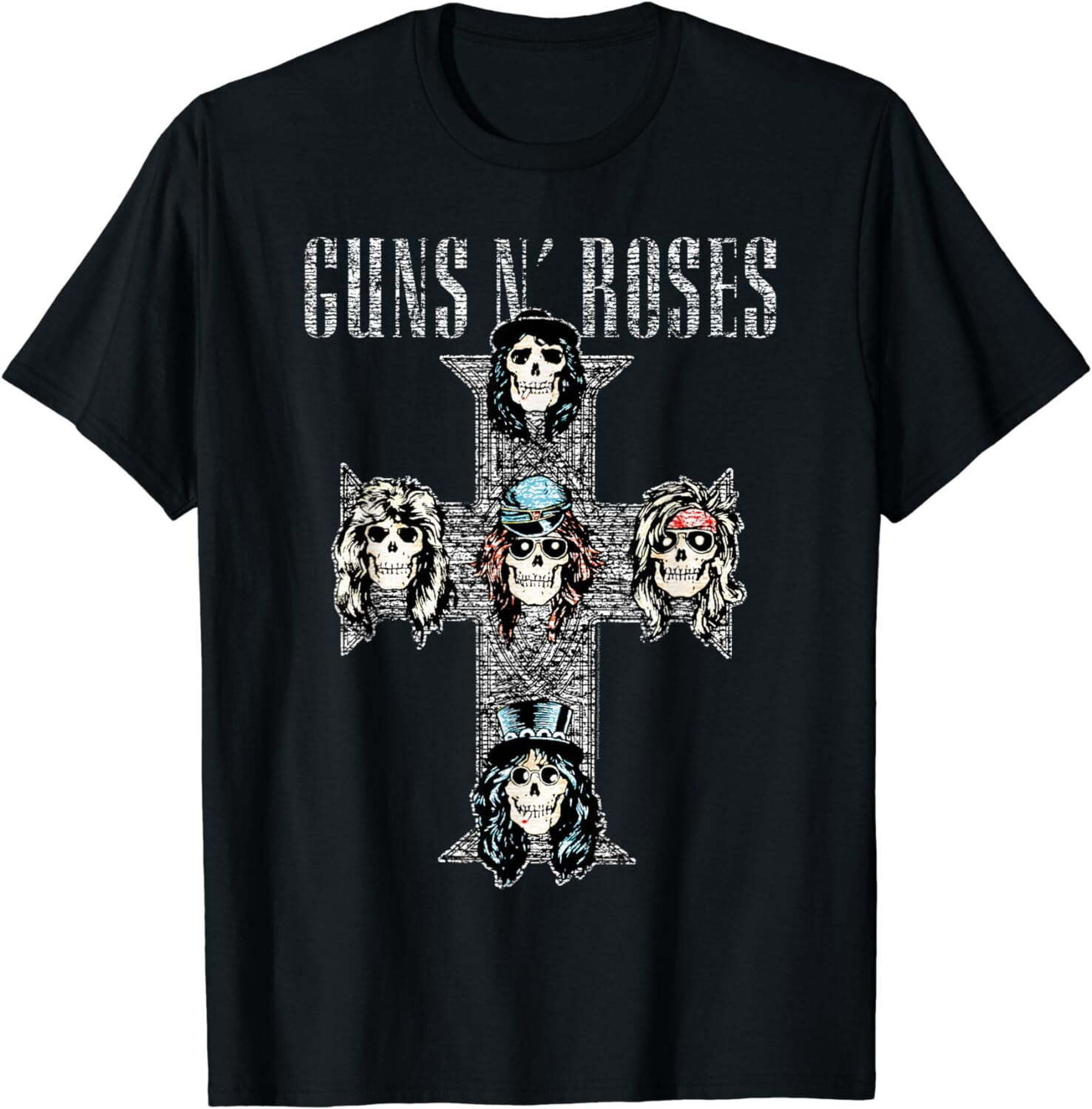 Rock On in Style: Classic Guns N' Roses Tee with Timeless Cross Design ...