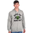 thumbnail image 1 of Rock Out With Guac Avocado Guacamole Unisex Fleece Graphic Zip Up Hoodie Brisco Brands 2X, 1 of 5