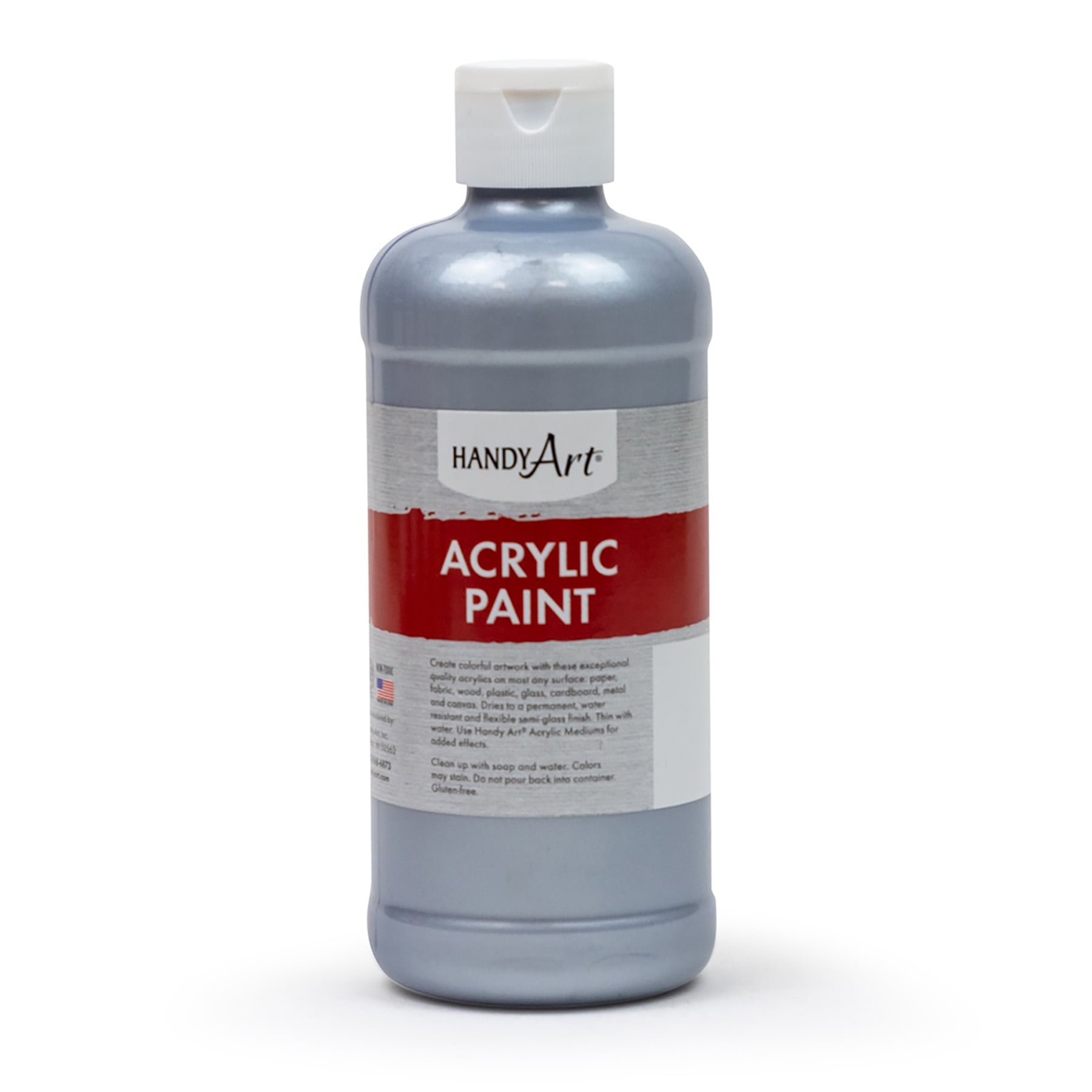 Handy Art Metallic Acrylic Paint 16 oz., Silver