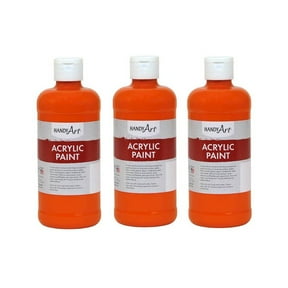 Rock Paint & Handy Art RPC101025-3 16 oz Acrylic Paint, Chrome Orange - 3 Each
