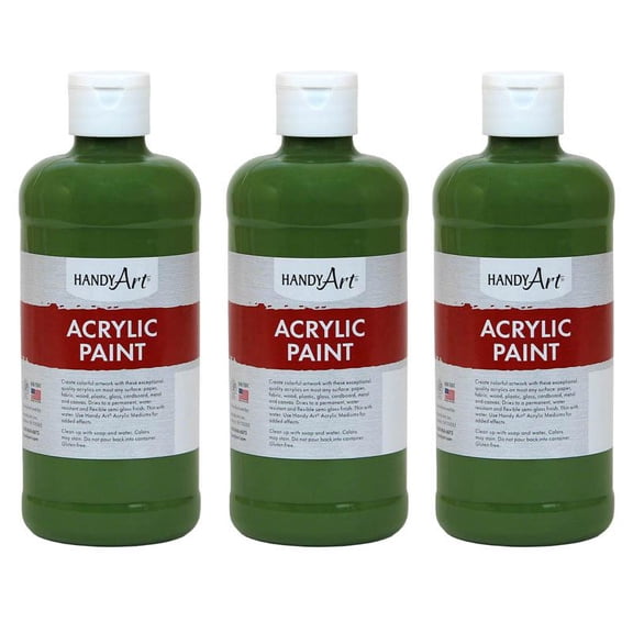 Rock Paint & Handy Art RPC101045-3 16 oz Acrylic Paint, Green Oxide - 3 Each