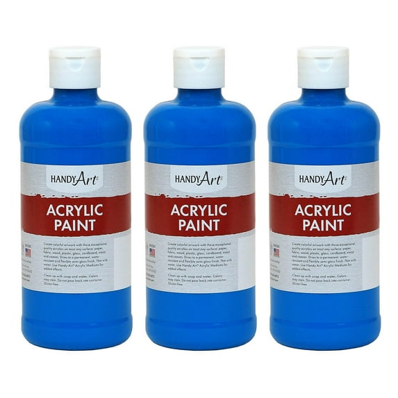 Rock Paint & Handy Art RPC101055-3 16 oz Acrylic Paint, Cobalt Blue - 3 Each