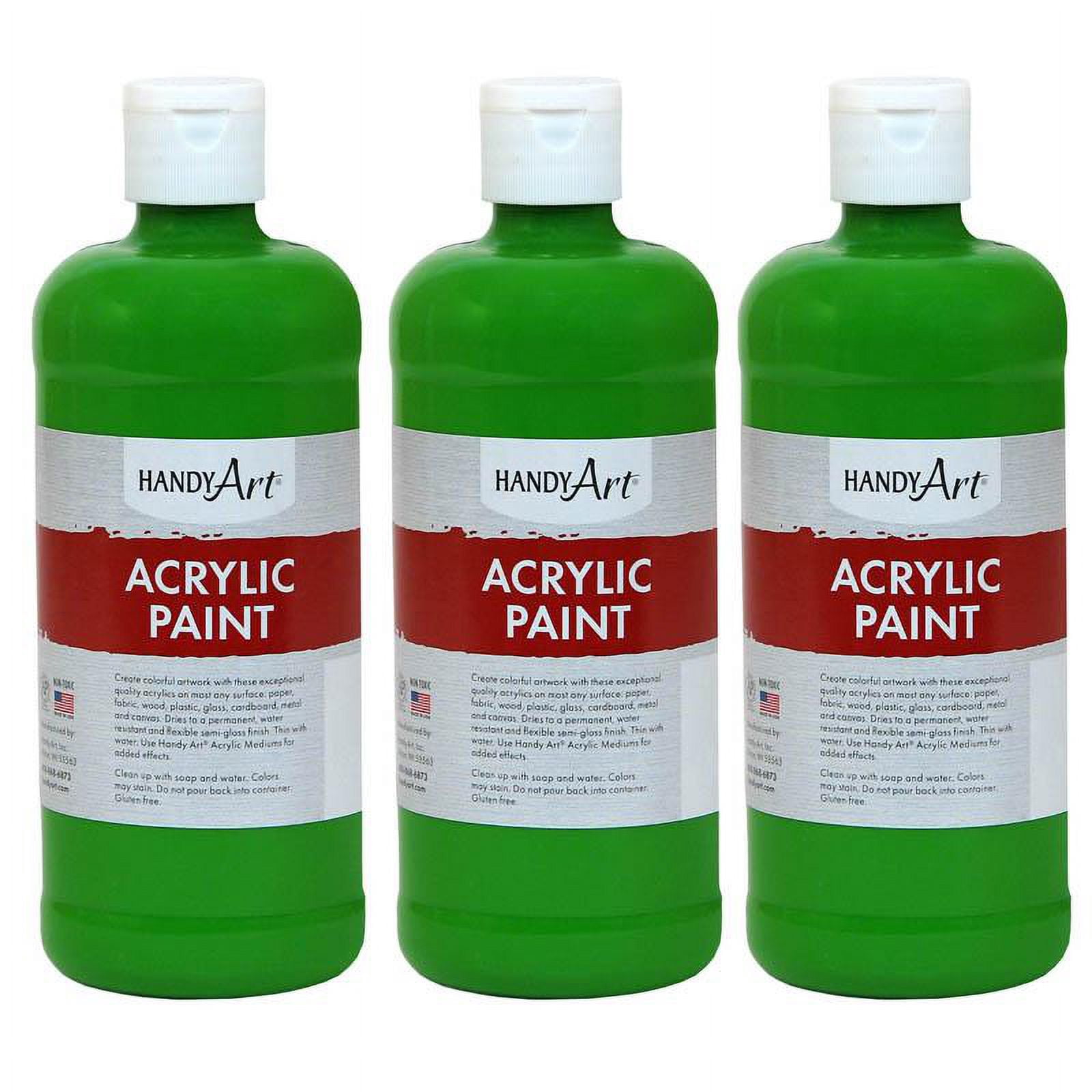 Rock Paint & Handy Art RPC101110-3 16 oz Acrylic Paint, Light Green - 3 Each