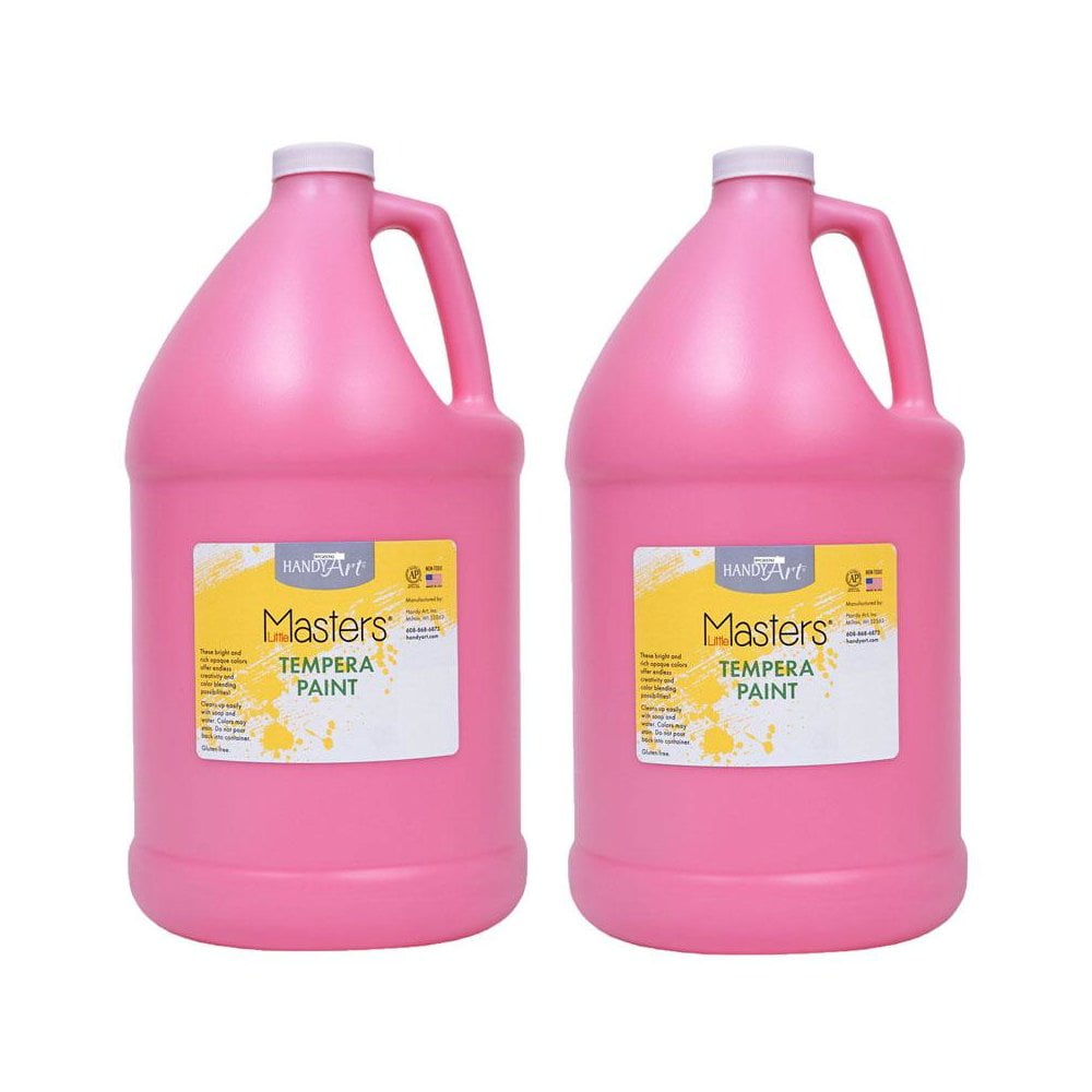Rock Paint & Handy Art RPC204722-2 1 gal Little Masters Tempera Paint, Pink - Pack of 2