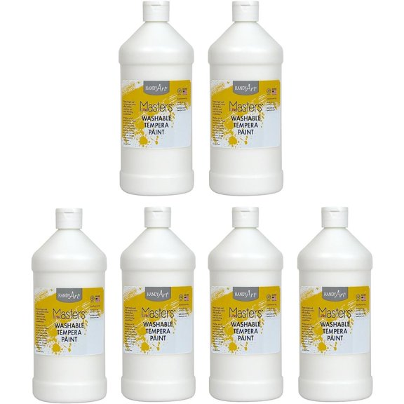 Rock Paint & Handy Art RPC213705-6 32 oz Little Masters Washable Paint, White - 6 Each
