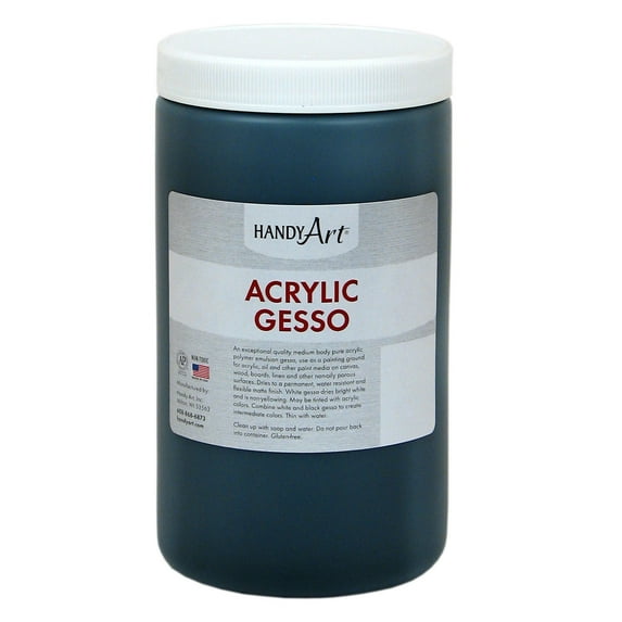 Handy Art Acrylic Gesso, Black, 32 oz.