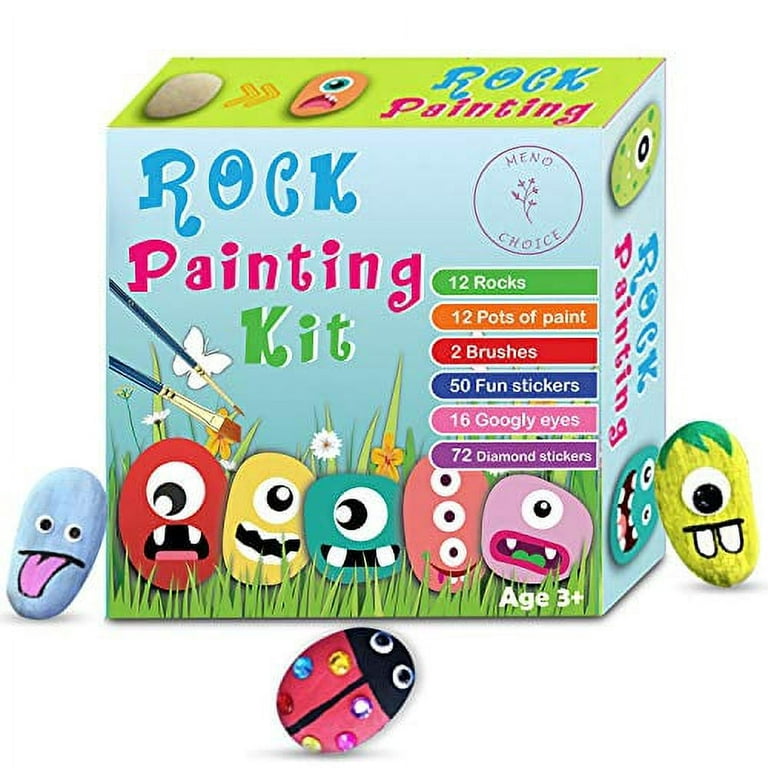  Kids Rock Painting Kit, Arts & Crafts Gifts for Girls