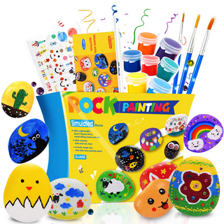 Creativity for Kids Hide and Seek Paint Pour Rock Painting Kit