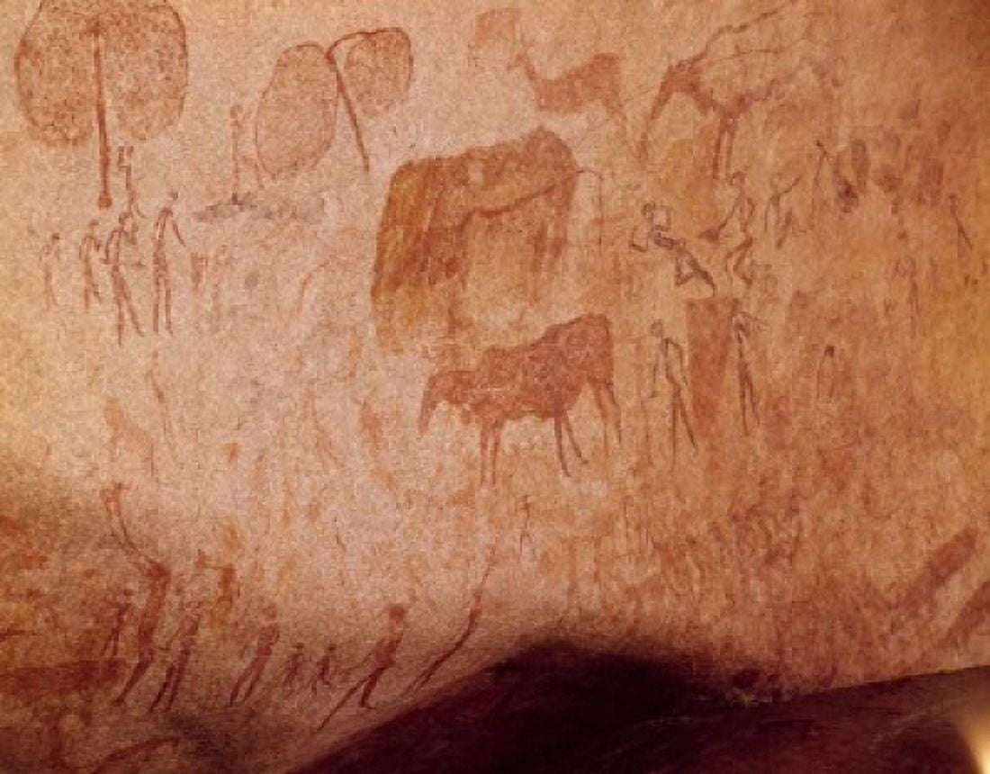 Rock Painting Prehistoric Art Canvas Art - (18 x 24)