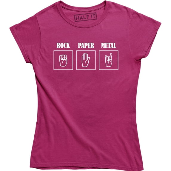 Rock Paper Metal Mens Rock Heavy Metal Women's T-Shirt