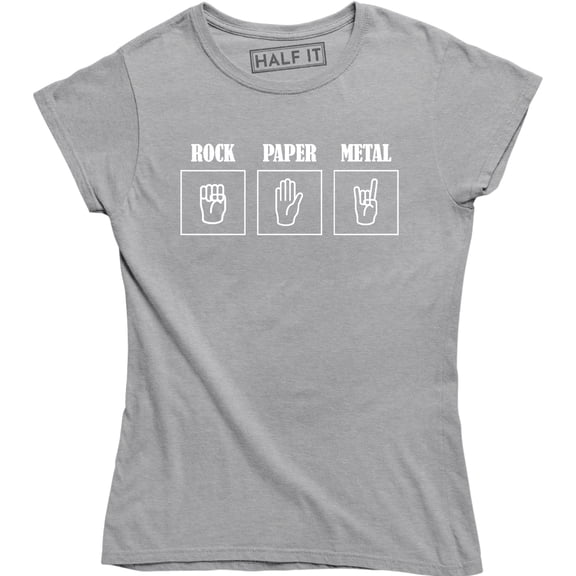 Rock Paper Metal Mens Rock Heavy Metal Women's T-Shirt
