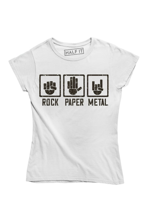 Rock Paper Metal Women's Rock Heavy Metal T-Shirt