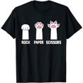 thumbnail image 1 of Rock Paper Scissors Cat Paws Game Cute Paw Funny Cat T-Shirt, 1 of 5