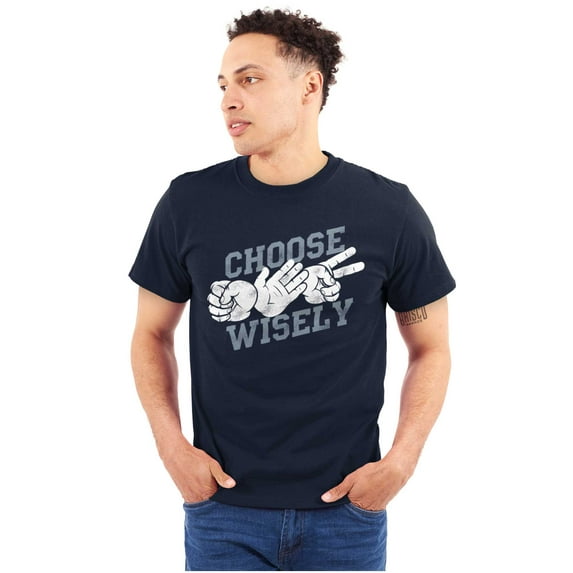 Rock Paper Scissors Choose Wisely Fun Men's Graphic T Shirt Tees Brisco Brands L