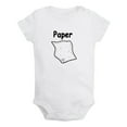 thumbnail image 1 of Rock, Paper, Scissors Funny Rompers For Babies, Newborn Baby Unisex Bodysuits, Infant Jumpsuits, Toddler 0-24 Months Kids One-Piece Oufits (White, 12-18 Months), 1 of 4