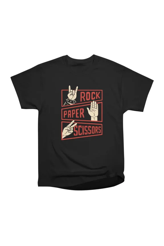 Rock Paper Scissors Game T-Shirt Tee Gift For Him Merch For Her Apparel For Friend
