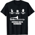 thumbnail image 1 of Rock Paper Scissors Marching Band Shirt Funny Trombone Lover T-Shirt, 1 of 3