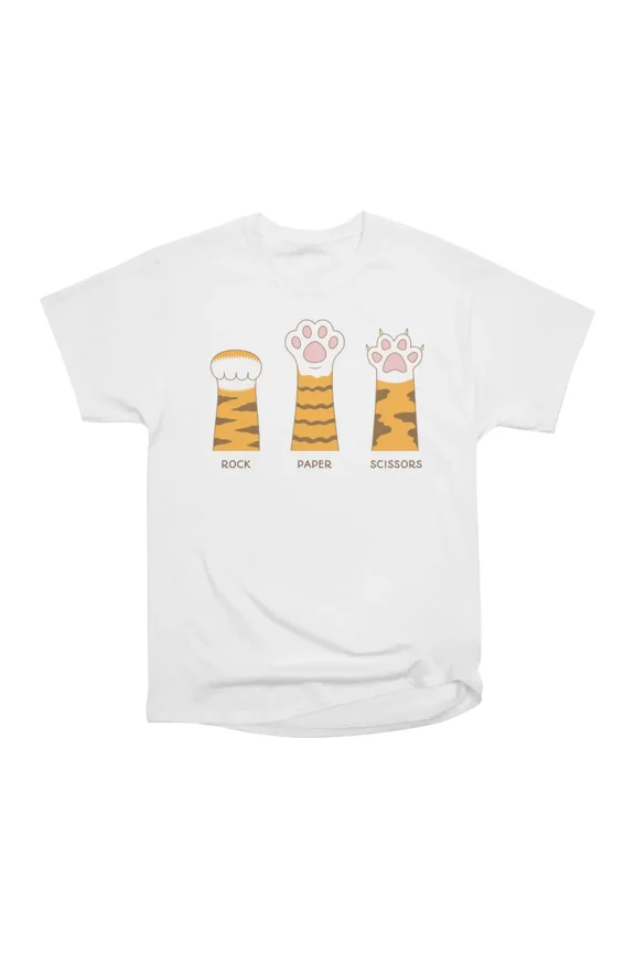 Rock Paper Scissors Purrfect Edition T-Shirt Tee Gift For Him Merch For Her Apparel For Fr