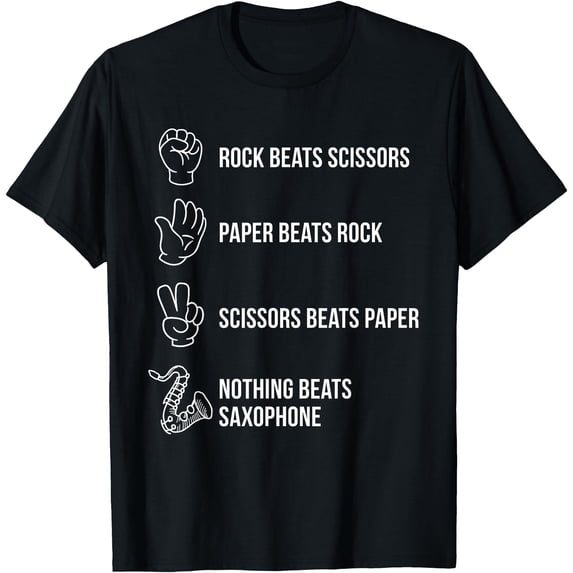 Rock Paper Scissors Saxophone Softstyle Unisex T-Shirt