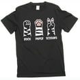 thumbnail image 1 of Rock Paper Scissors Tee Funny Cat Paw Shirt, Cat Owner Shirt, Cat Paws Shirts, Gift for Cat Mom, 1 of 6