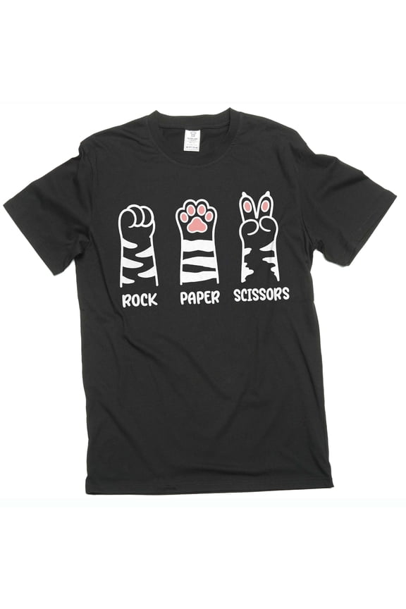 Rock Paper Scissors Tee Funny Cat Paw Shirt, Cat Owner Shirt, Cat Paws Shirts, Gift for Cat Mom