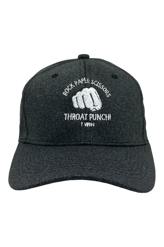 Rock Paper Scissors Throat Punch Hat Funny Game Novelty Cap