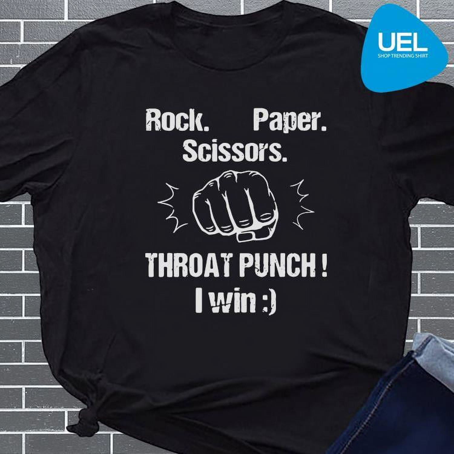 Rock Paper Scissors Throat Punch I Win Shirt