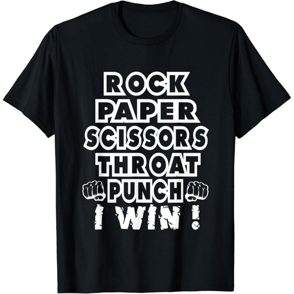 Rock Paper Scissors Throat Punch Win Shirt -Funny Game Shirt