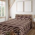 thumbnail image 1 of Ambesonne Rock Pattern Fitted & Flat Sheet with Shams 4 Pcs Set, Natural Stone Print, King, Umber Warm Taupe, 1 of 1