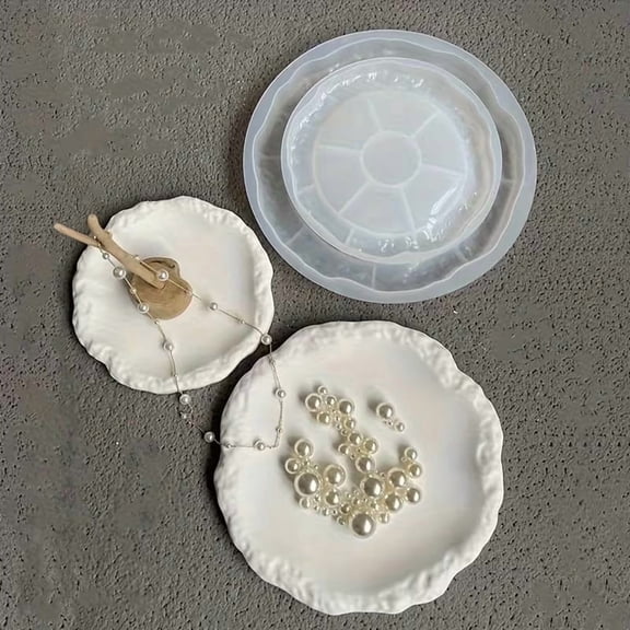 Rock Pattern Silicone Plate Mold for Resin Plaster Concrete DIY Craft