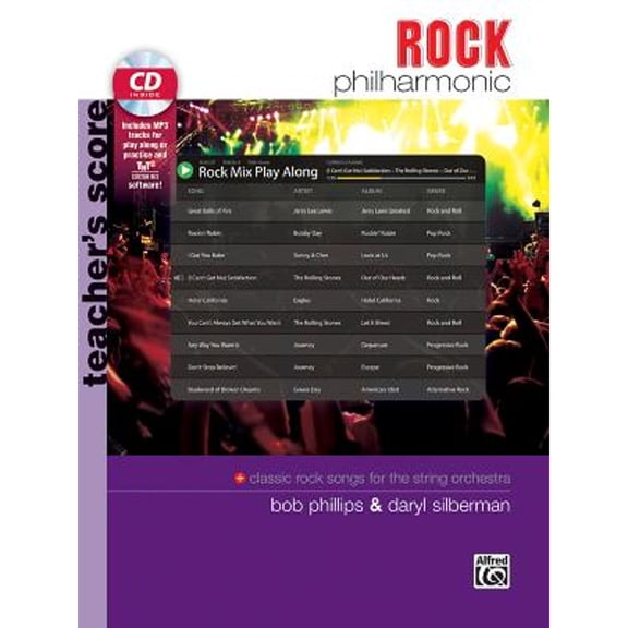 Pre-Owned Rock Philharmonic: Classic Rock for the String Orchestra (Teacher's Score), Book & CD (Paperback) by Bob Phillips, Daryl Silberman