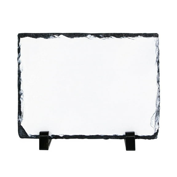 Rock Photo Frame, Sublimation Slates Heat Transfer Picture Frame Creative Photo Plaques with Display Rack