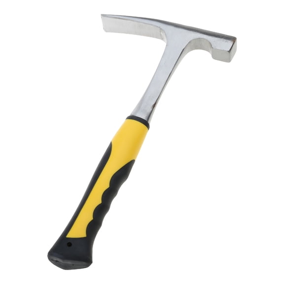Rock Pick Hammer with Non-Skid Handle Steel Geologist Hammer Drop Masonry Hammer for w/ Pointed Tip & Shock Redu