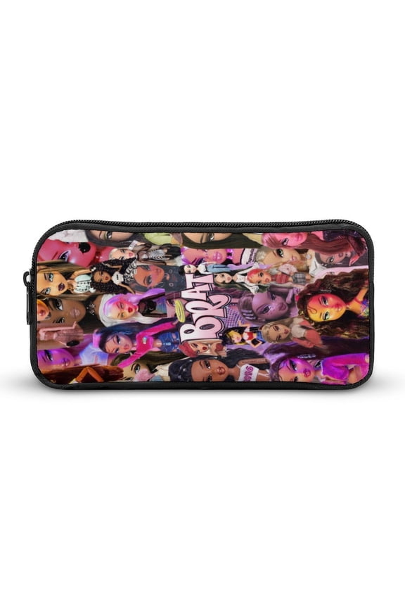 Rock Br-at,zPink Pencil Cases Pencil Pouch Office Supplies Coin Purse Wallet Black