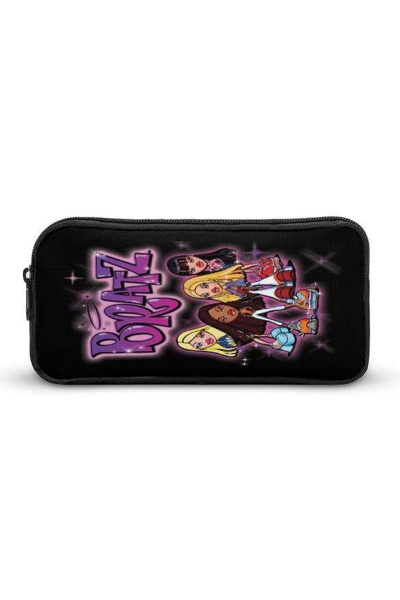 Rock Br-at,zPink Pencil Cases Pencil Pouch Office Supplies Coin Purse Wallet Black