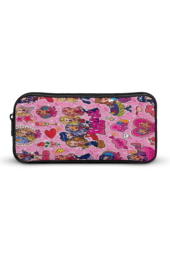 Rock Br-at,zPink Pencil Cases Pencil Pouch Office Supplies Coin Purse Wallet Black