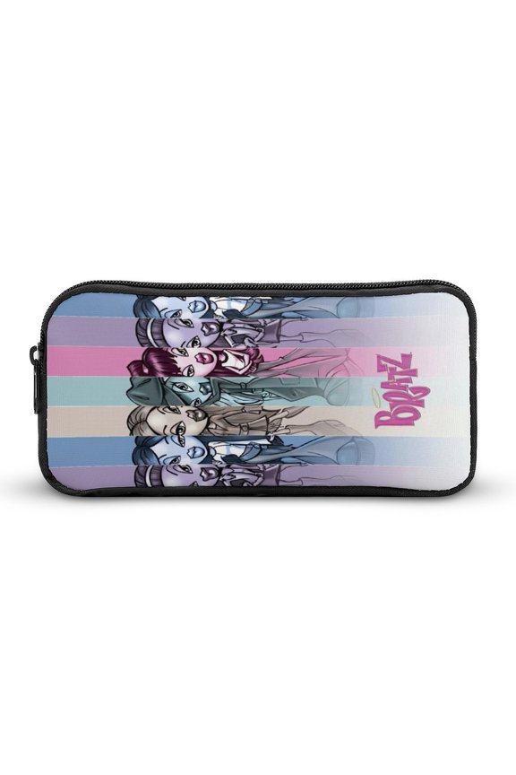 Rock Br-at,zPink Pencil Cases Pencil Pouch Office Supplies Coin Purse Wallet Black