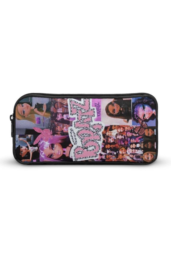 Rock Br-at,zPink Pencil Cases Pencil Pouch Office Supplies Coin Purse Wallet Black