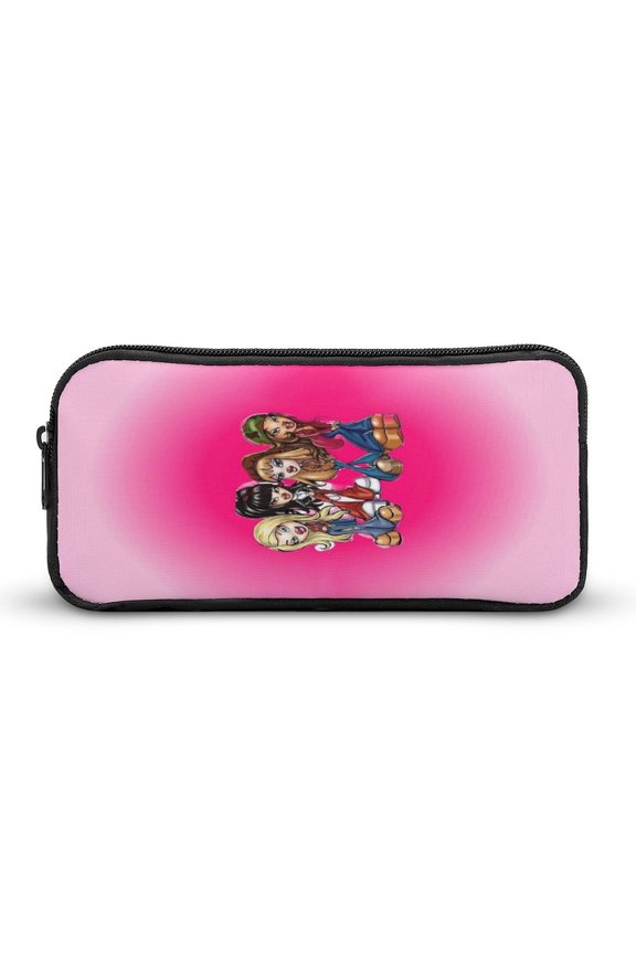 Rock Br-at,zPink Pencil Cases Pencil Pouch Office Supplies Coin Purse Wallet Black