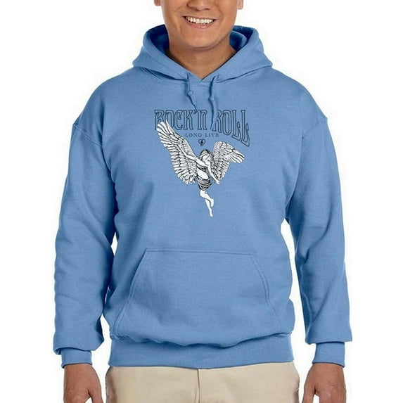 Rock Poster W Angel Girl Hoodie Men -Image by Shutterstock, Male Large